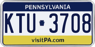 PA license plate KTU3708