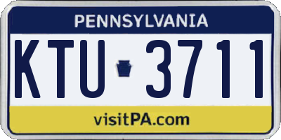 PA license plate KTU3711