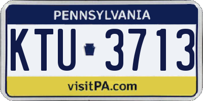 PA license plate KTU3713