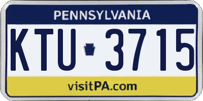 PA license plate KTU3715