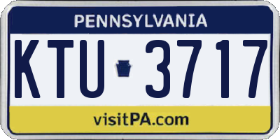PA license plate KTU3717