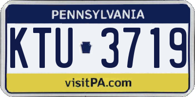 PA license plate KTU3719