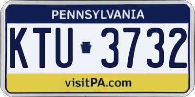 PA license plate KTU3732