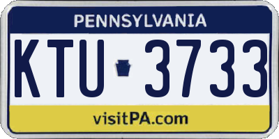 PA license plate KTU3733