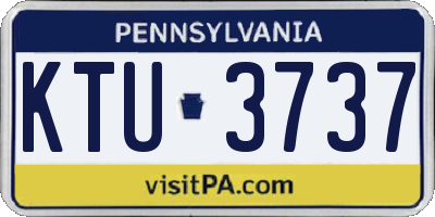 PA license plate KTU3737