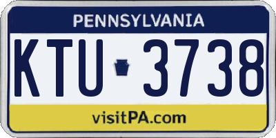 PA license plate KTU3738