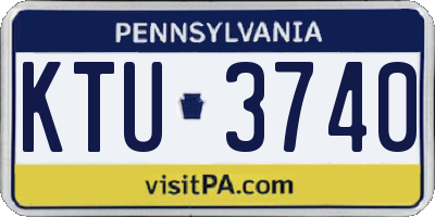 PA license plate KTU3740
