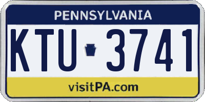 PA license plate KTU3741