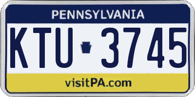 PA license plate KTU3745