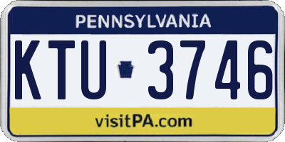 PA license plate KTU3746