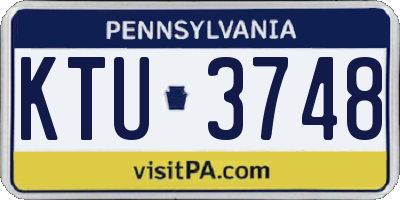 PA license plate KTU3748