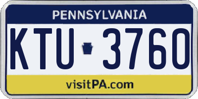 PA license plate KTU3760