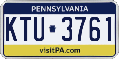 PA license plate KTU3761