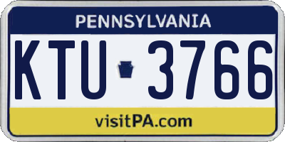 PA license plate KTU3766