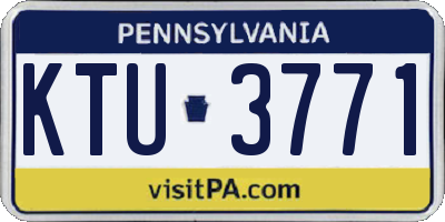 PA license plate KTU3771