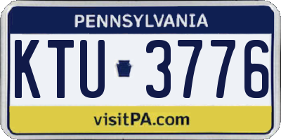 PA license plate KTU3776
