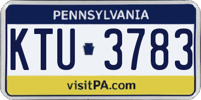 PA license plate KTU3783