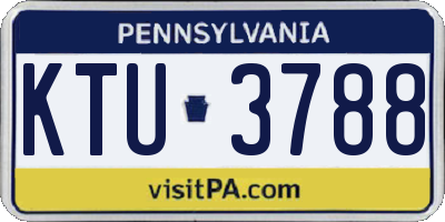 PA license plate KTU3788