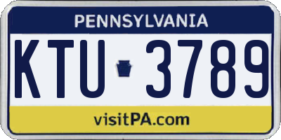 PA license plate KTU3789