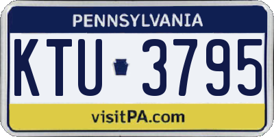 PA license plate KTU3795