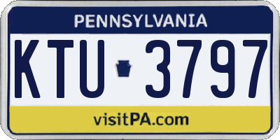 PA license plate KTU3797