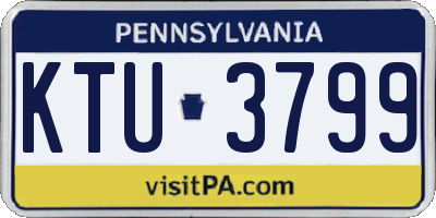 PA license plate KTU3799