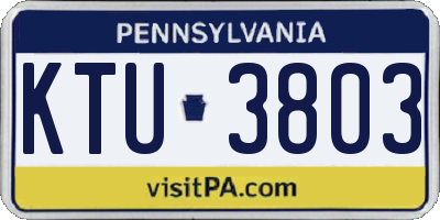 PA license plate KTU3803