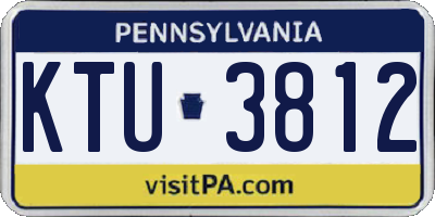 PA license plate KTU3812