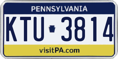 PA license plate KTU3814