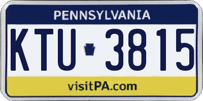 PA license plate KTU3815