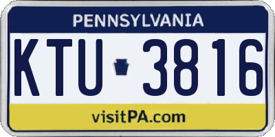 PA license plate KTU3816