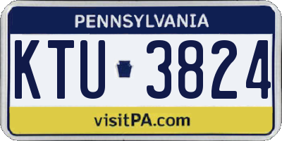 PA license plate KTU3824