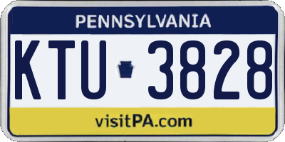 PA license plate KTU3828