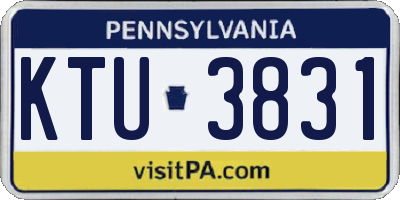 PA license plate KTU3831