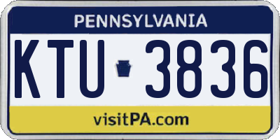 PA license plate KTU3836