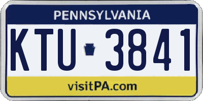 PA license plate KTU3841