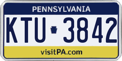 PA license plate KTU3842