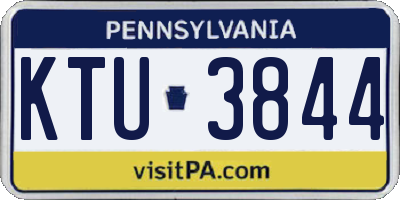 PA license plate KTU3844