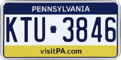 PA license plate KTU3846