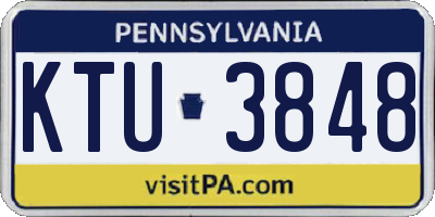 PA license plate KTU3848