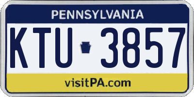 PA license plate KTU3857