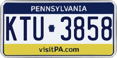 PA license plate KTU3858