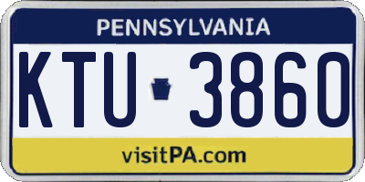 PA license plate KTU3860