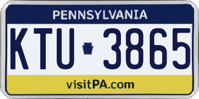 PA license plate KTU3865