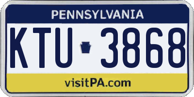PA license plate KTU3868