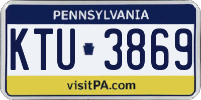 PA license plate KTU3869