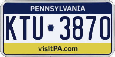 PA license plate KTU3870