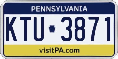 PA license plate KTU3871