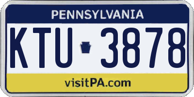 PA license plate KTU3878