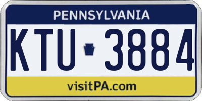 PA license plate KTU3884
